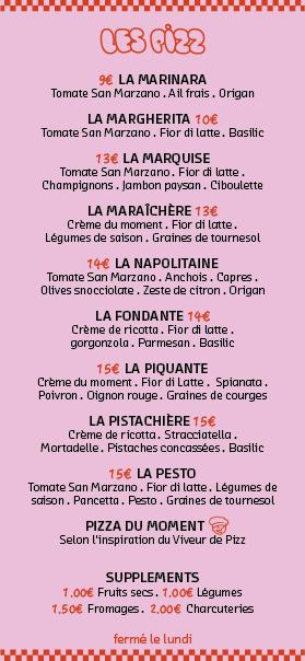 Viveur de Pizz - Menu Image 2